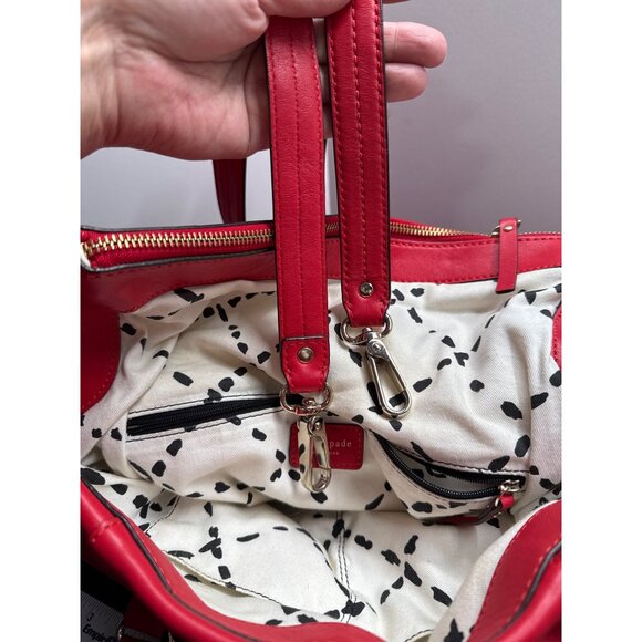 Kate Spade Fremont Place Carmen Gazpacho Red Fold over Handbag - Picture 13 of 16